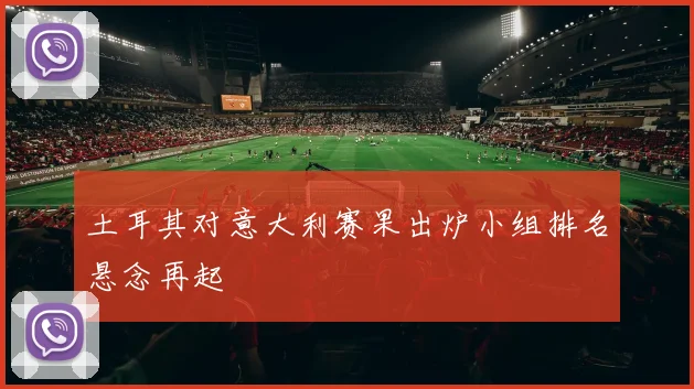 土耳其对意大利赛果出炉小组排名悬念再起